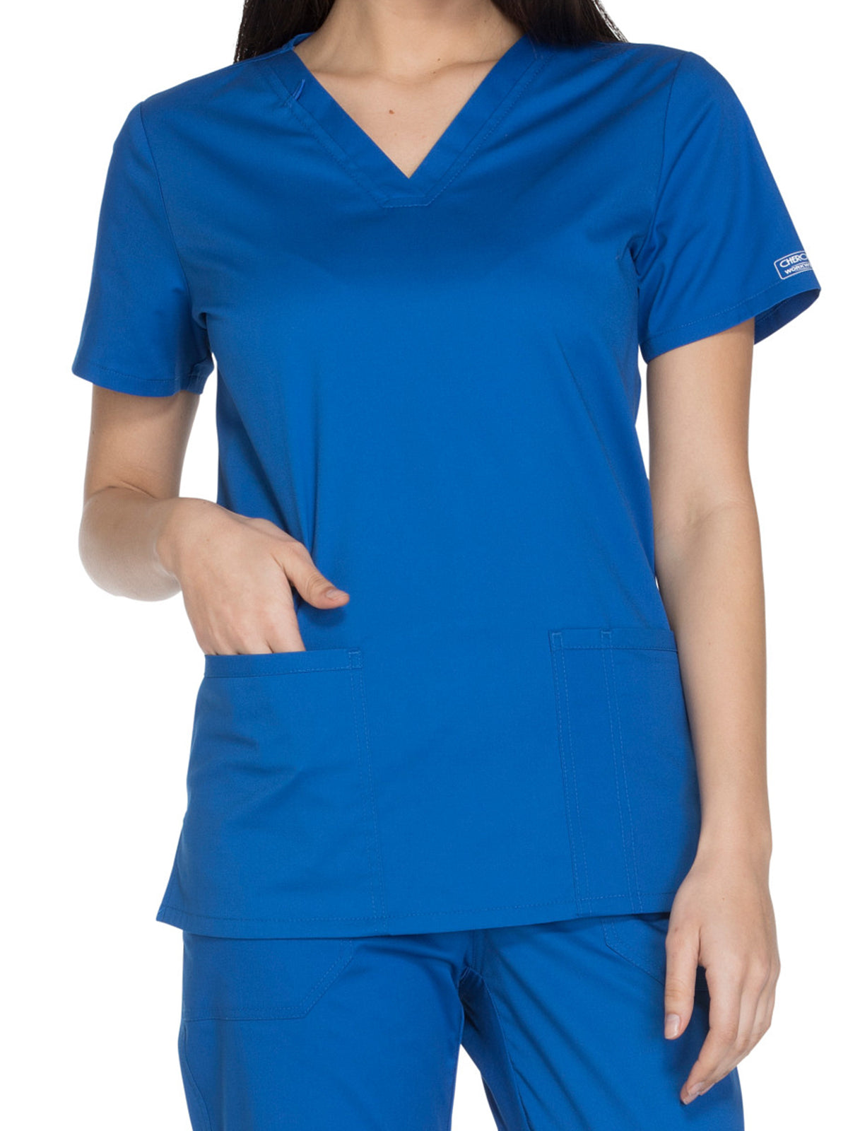 Women's 3-Pocket V-Neck Scrub Top