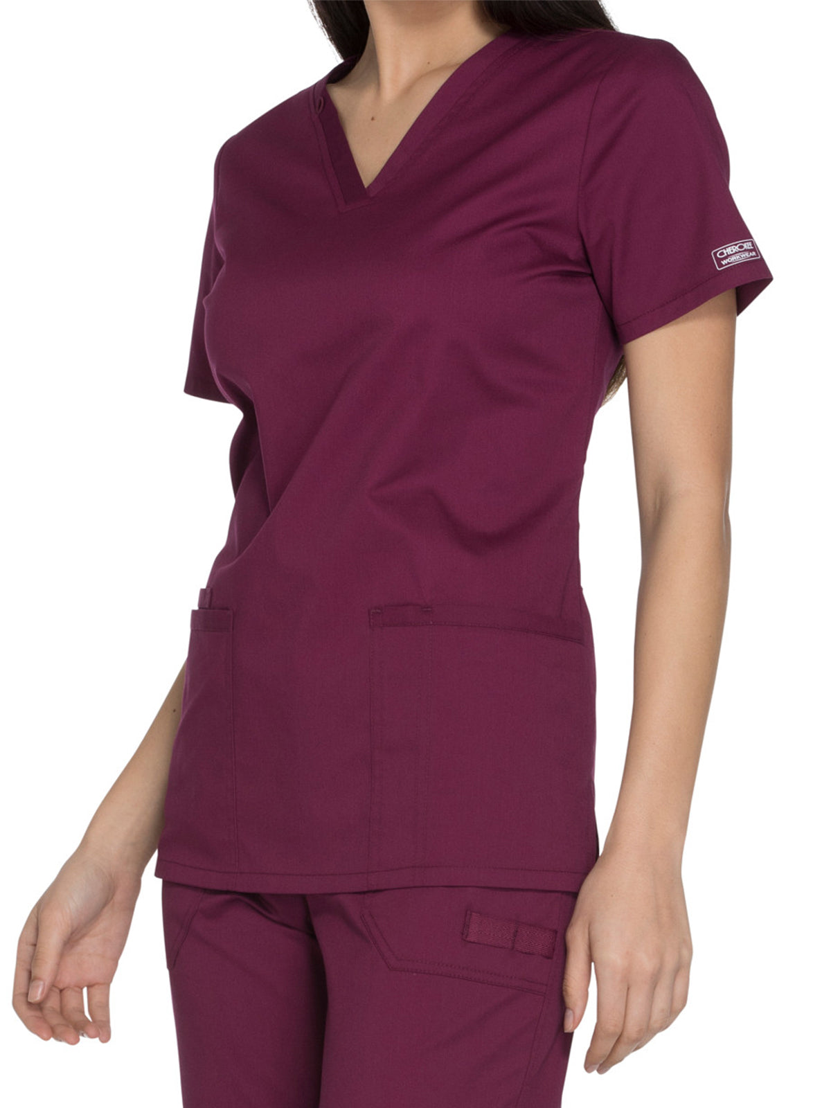 Women's 3-Pocket V-Neck Scrub Top