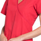 Women's 2-Pocket Mock Wrap Scrub Top