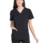 Women's 3-Pocket V-Neck Top - WW665 - Black