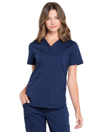 Women's 3-Pocket V-Neck Top - WW665 - Navy