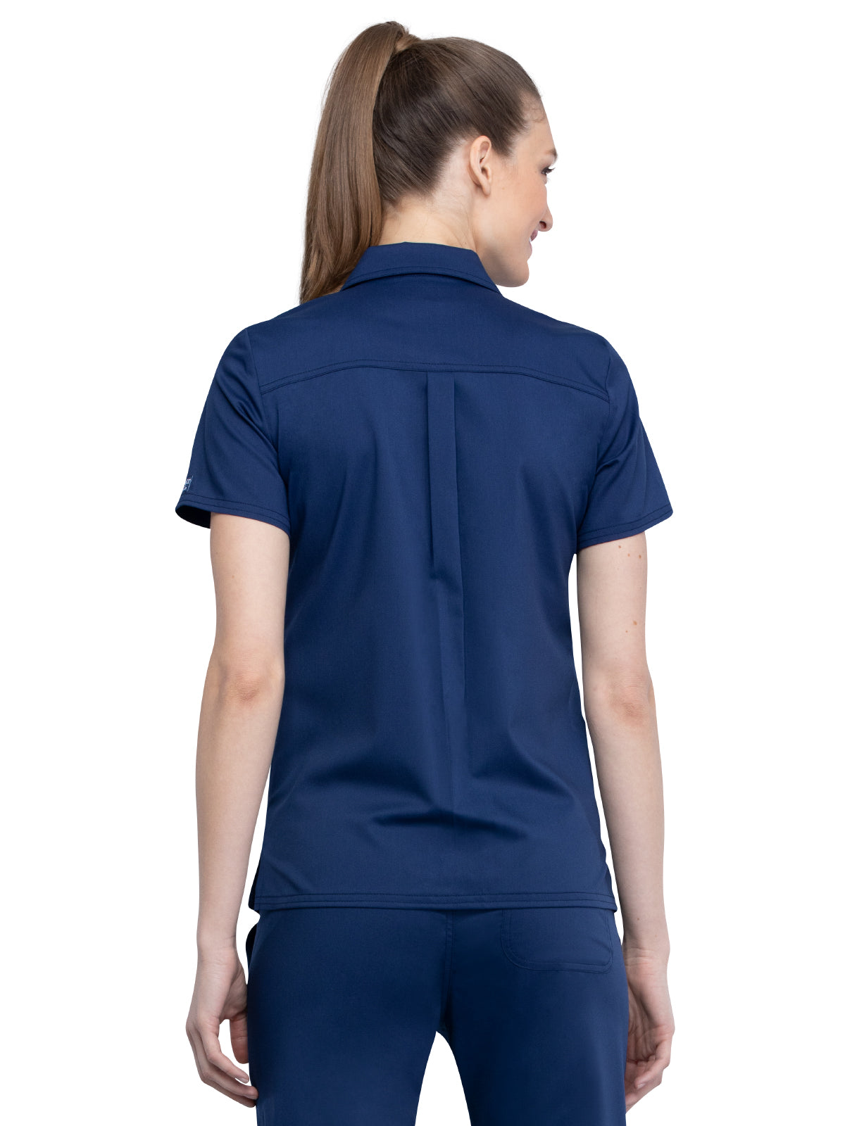 Women's 3-Pocket Hidden Snap Front Collar Shirt