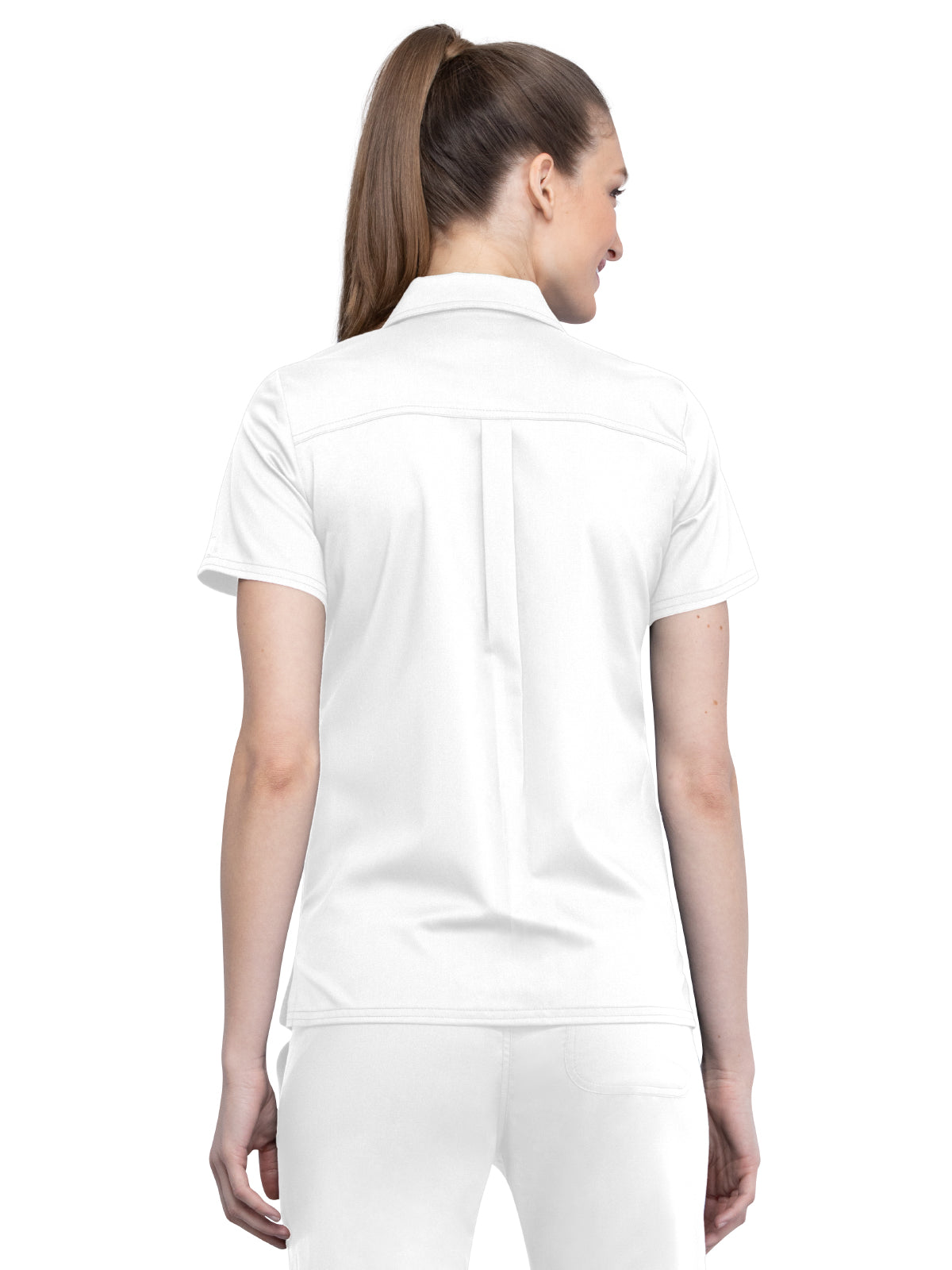 Women's 3-Pocket Hidden Snap Front Collar Shirt