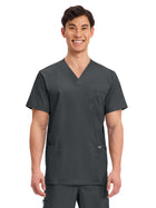 Men's 3-Pocket V-Neck Top - WW670 - Black