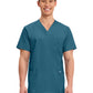 Men's 3-Pocket V-Neck Top - WW670 - Caribbean Blue