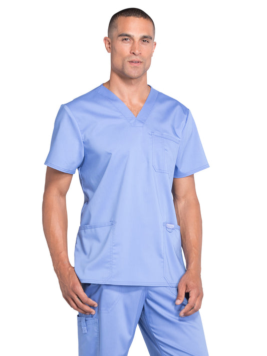 Men's 3-Pocket V-Neck Scrub Top