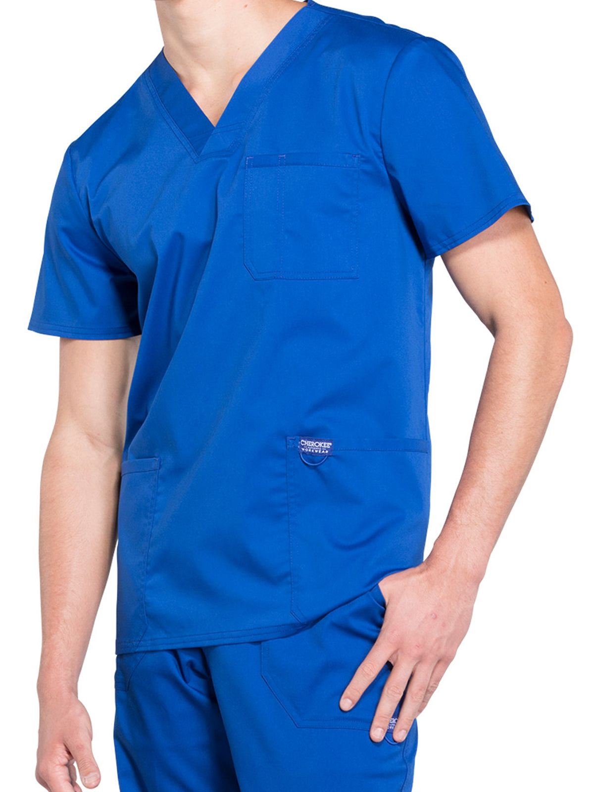 Men's 3-Pocket V-Neck Scrub Top