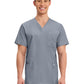 Men's 3-Pocket V-Neck Top - WW670 - Grey