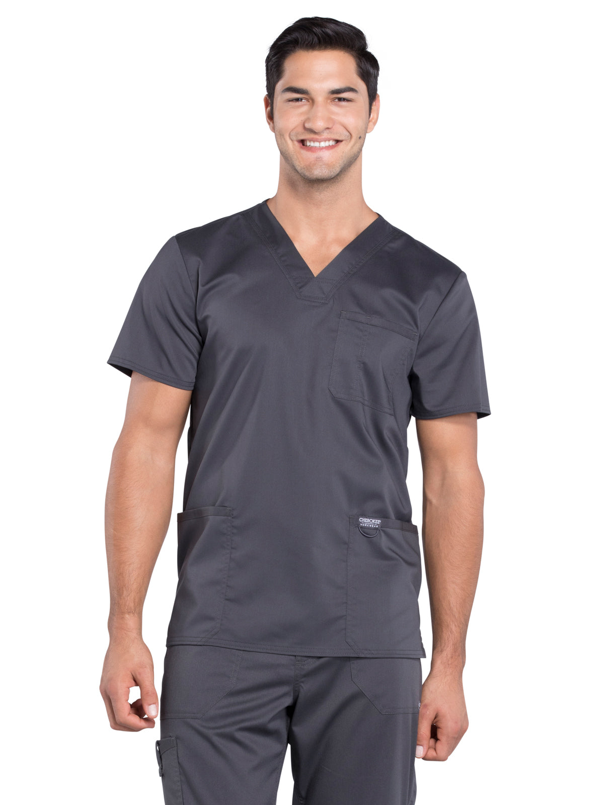 Men's 3-Pocket V-Neck Scrub Top