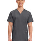Men's 3-Pocket V-Neck Top - WW670 - Pewter
