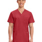Men's 3-Pocket V-Neck Top - WW670 - Red