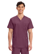 Men's 3-Pocket V-Neck Top - WW670 - Wine
