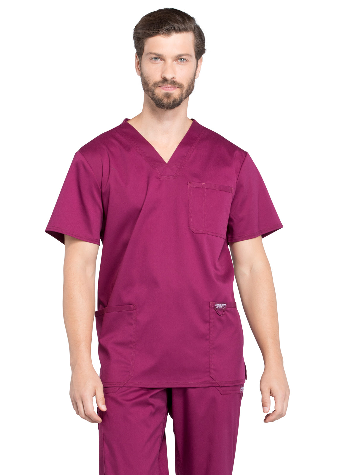 Men's 3-Pocket V-Neck Scrub Top