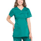 Women's 2-Pocket Maternity Mock Wrap Scrub Top