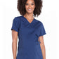 Women's 2-Pocket Maternity Mock Wrap Scrub Top