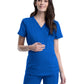 Women's 2-Pocket Maternity Mock Wrap Scrub Top