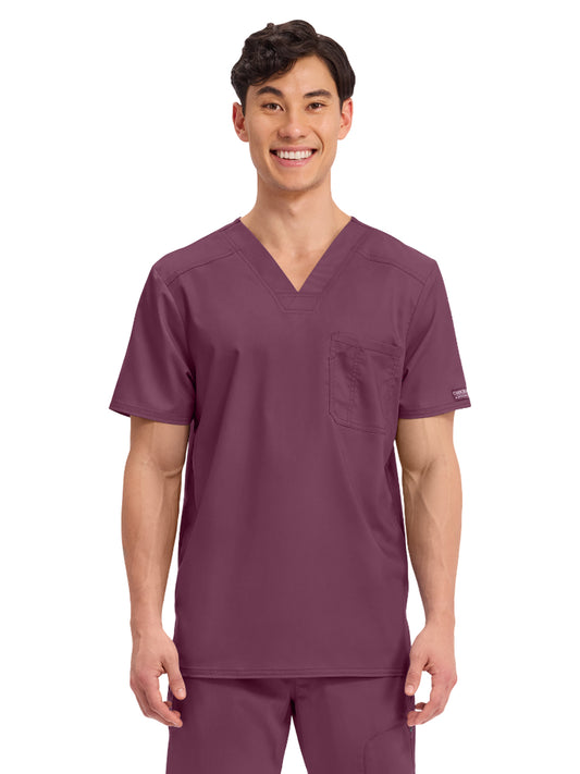 Men's 1-Pocket Tuckable V-Neck Top - WW690 - Wine