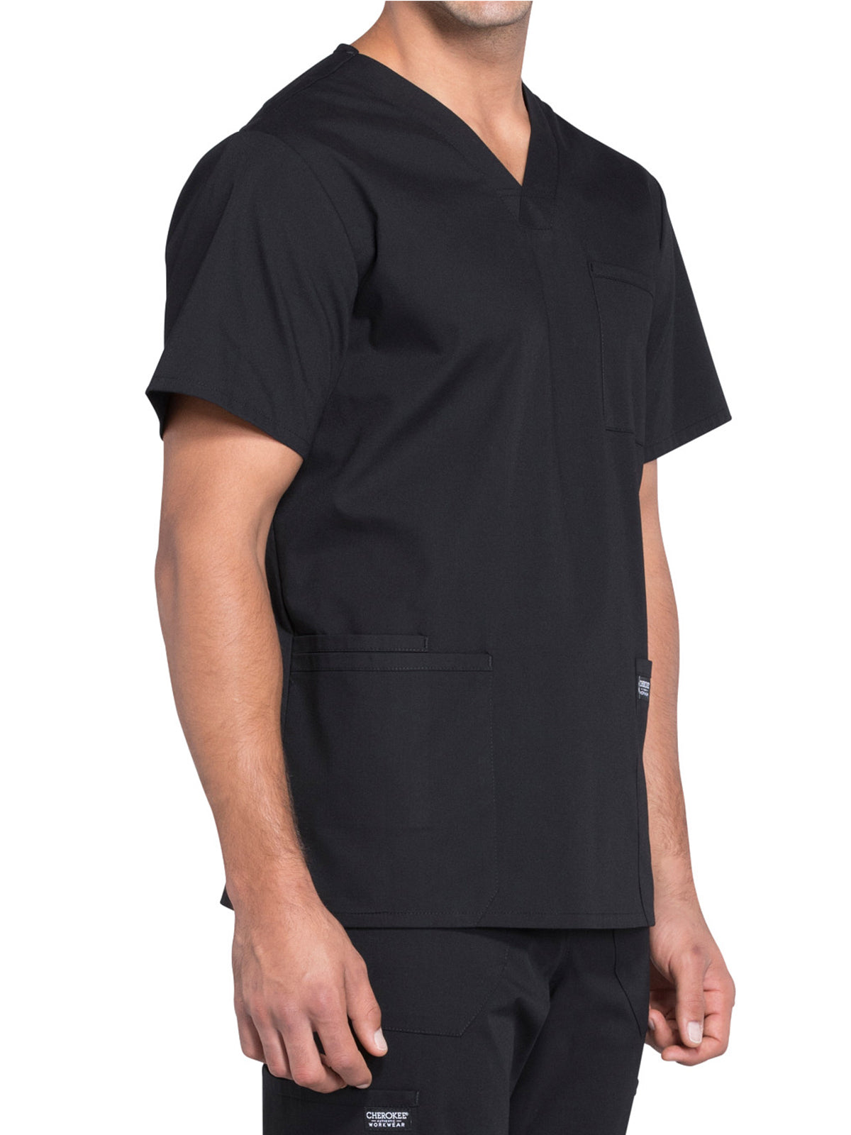 Men's 4-Pocket V-Neck Scrub Top