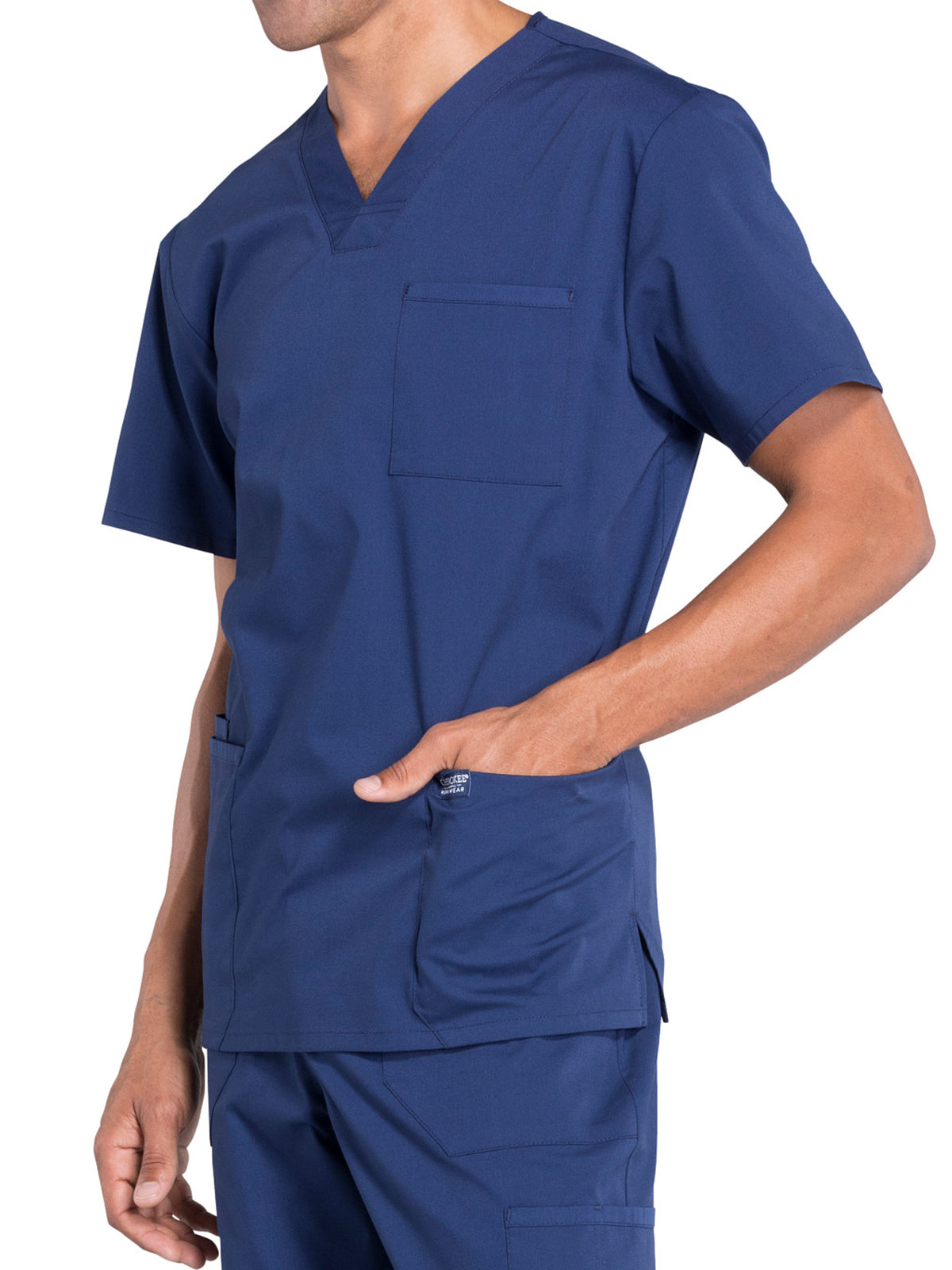 Men's 4-Pocket V-Neck Scrub Top