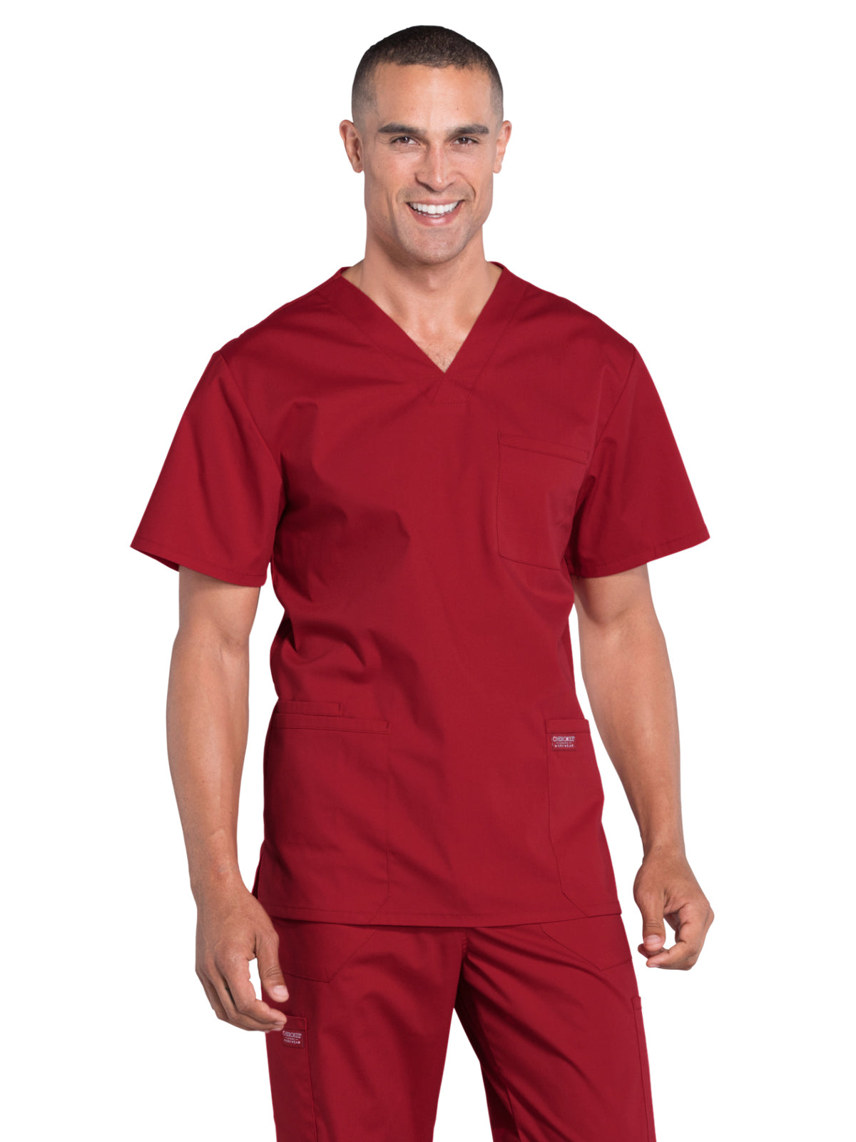 Men's 4-Pocket V-Neck Scrub Top