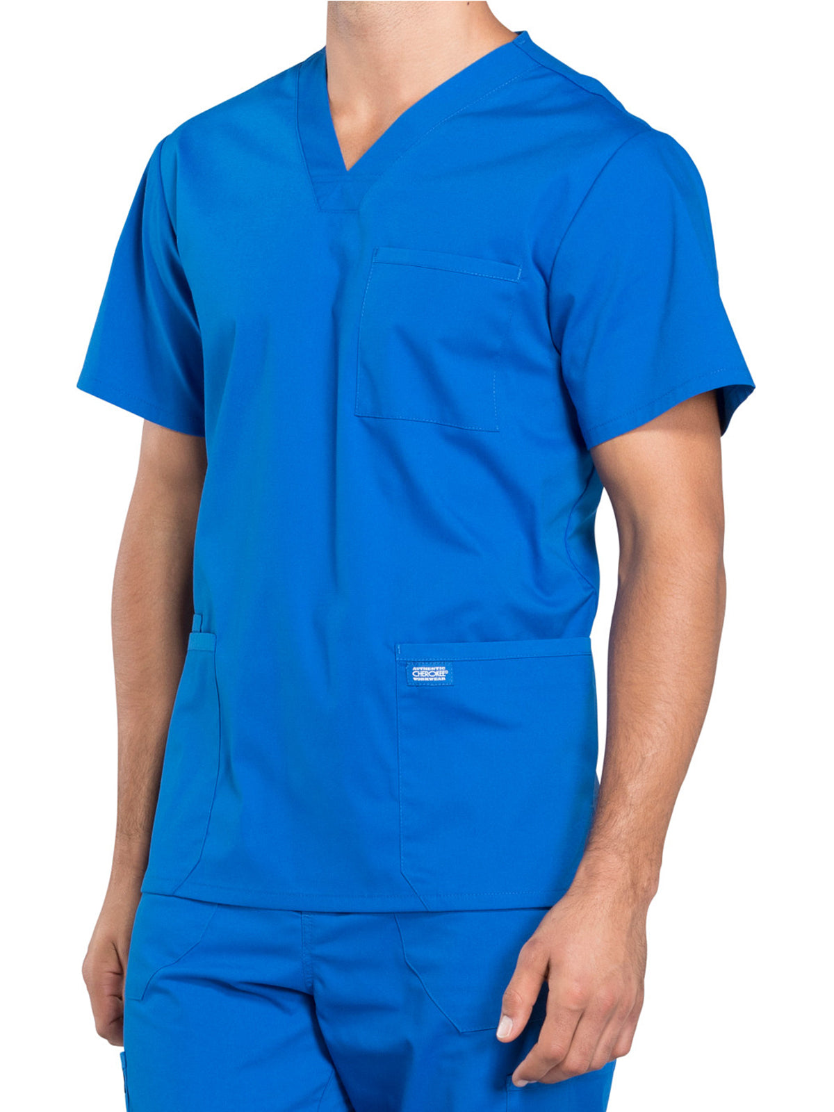 Men's 4-Pocket V-Neck Scrub Top