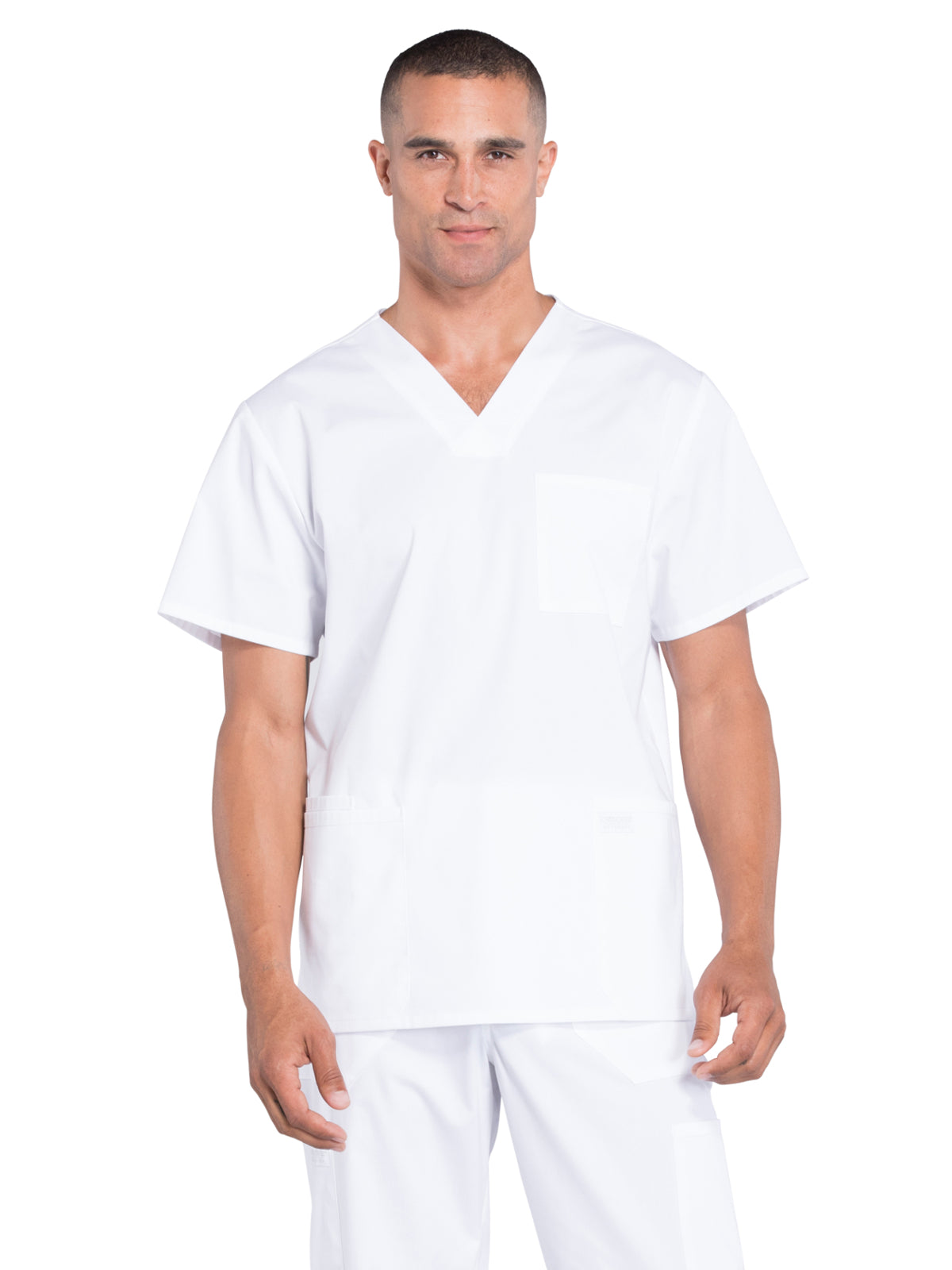 Men's 4-Pocket V-Neck Scrub Top