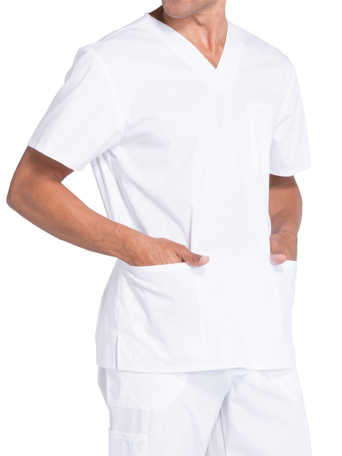 Men's 4-Pocket V-Neck Scrub Top