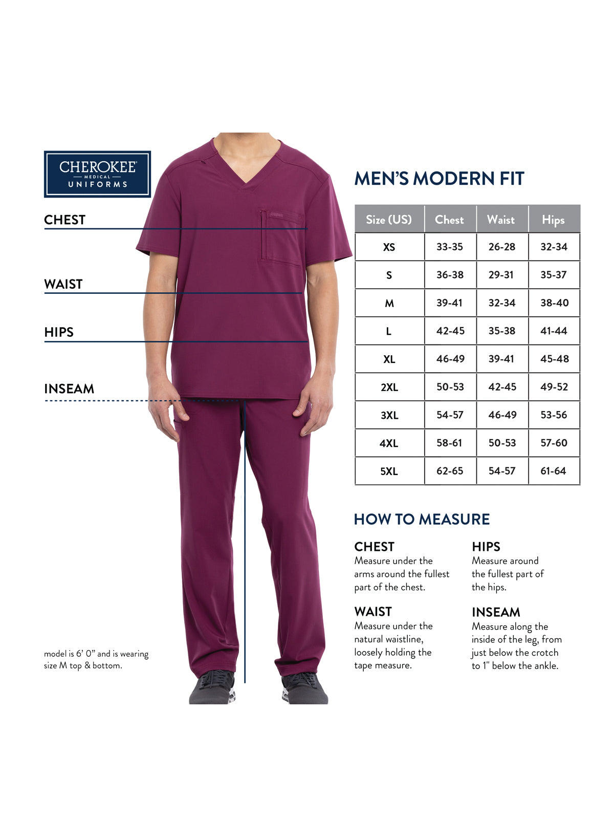 Men's V-Neck Scrub Top