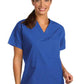 Unisex Reversible V-Neck Scrub Top in Blueberry