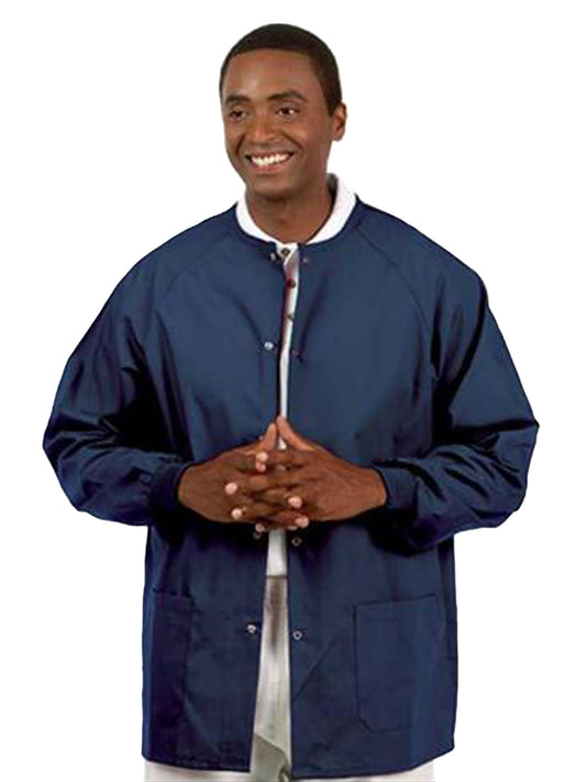 Unisex 2-Pocket Warm-Up Jacket - 7696 - Navy