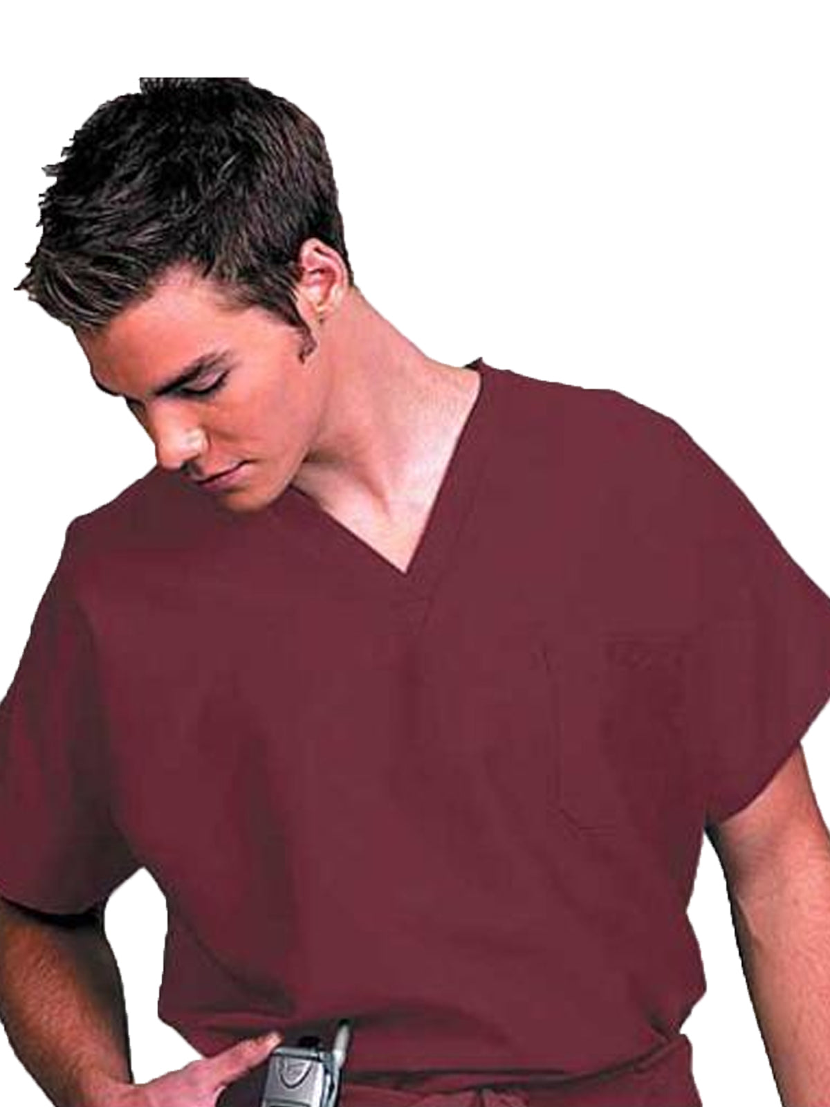 Unisex 1-Pocket Top in Burgundy