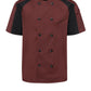 Men's Airflow Raglan Chef Coat with OilBlok - 052M - Merlot Heather with Black Mesh