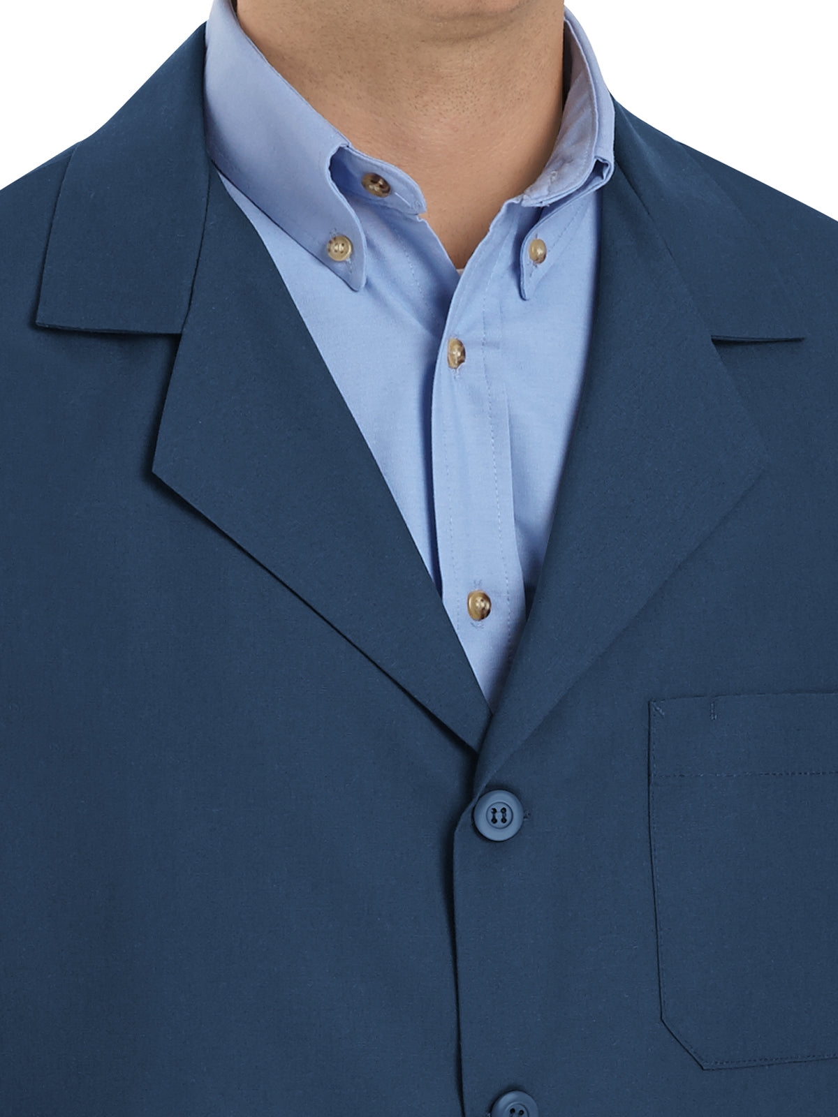 Men's Three-Pocket 30" Lapel Counter Coat