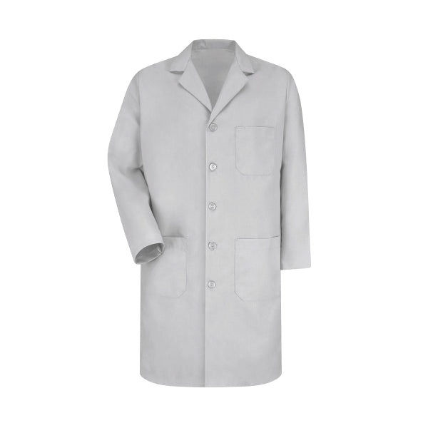 Men's Three-Pocket 41.5" Full-Length Lab Coat - KP14 - Gray