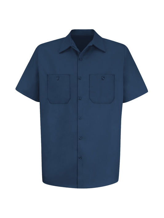 Men's Short Sleeve Wrinkle-Resistant Cotton Work Shirt