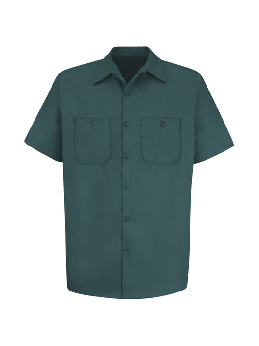 Men's Short Sleeve Wrinkle-Resistant Cotton Work Shirt