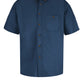 Men's Short Sleeve Cotton Contrast Dress Shirt