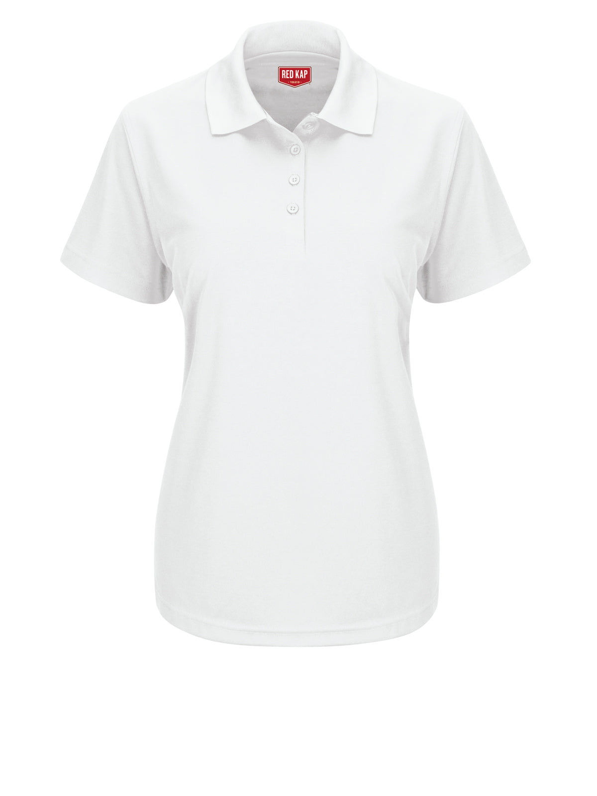 Women's Short Sleeve Performance Knit Pocketless Core Polo - SK97 - White