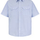 Men's Short Sleeve Deluxe Uniform Shirt - SL60 - White/Blue Pin Stripe