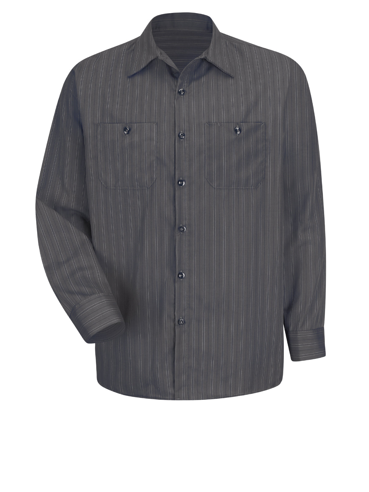 Men's Long Sleeve Industrial Striped Work Shirt