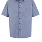 Men's Short Sleeve Mini-Plaid Uniform Shirt