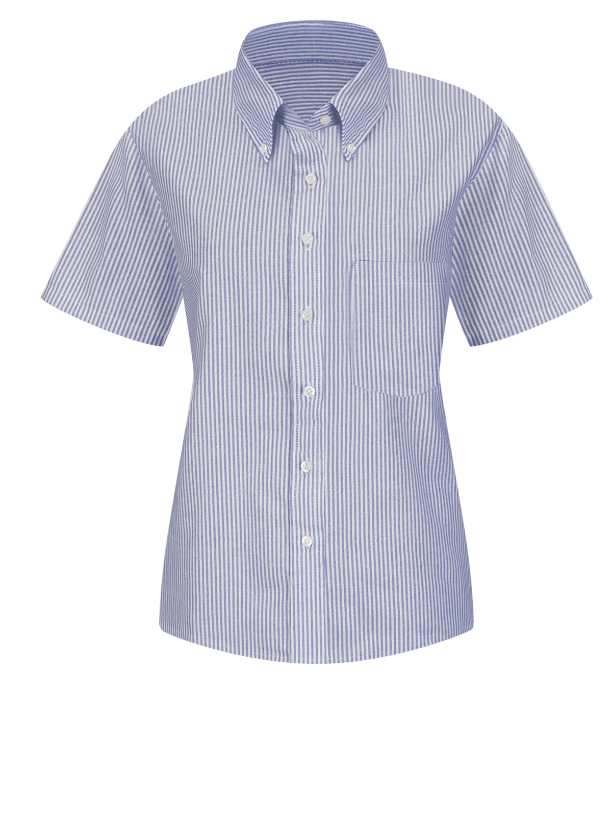 Women's Blu/Wh Str Drs Shirt 60/40 Oxf