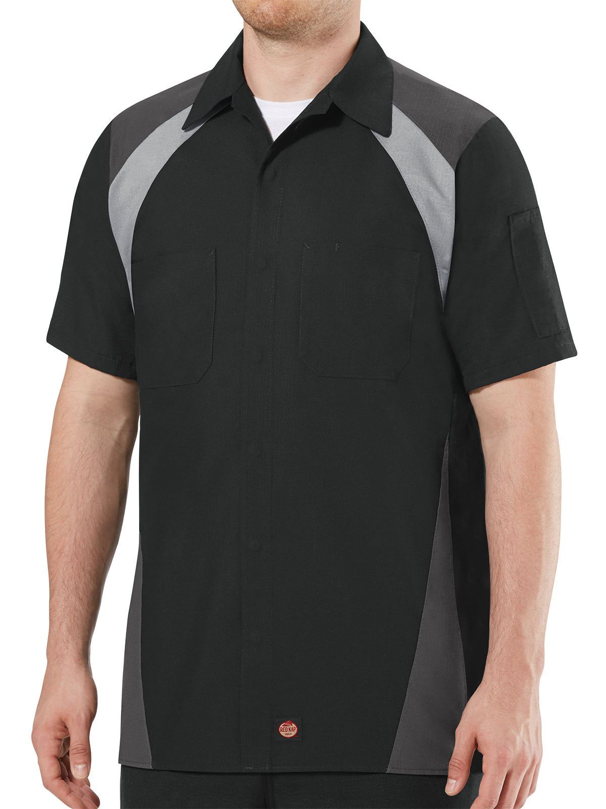 Men's Short Sleeve Tri-Color Shop Shirt