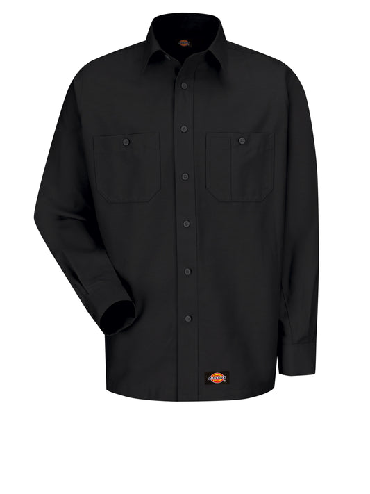 Men's Long Sleeve Black Canvas Workshirt