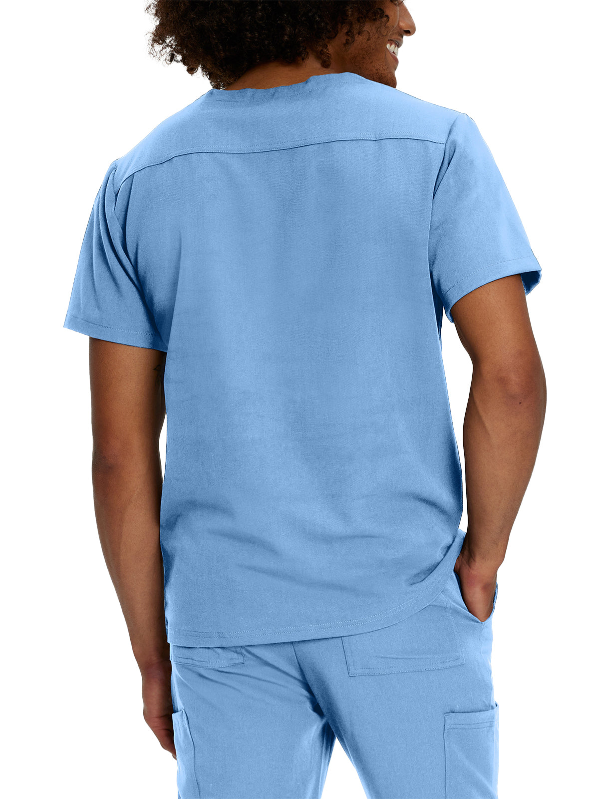 Men's 2-Pocket Tuckable V-Neck Scrub Top