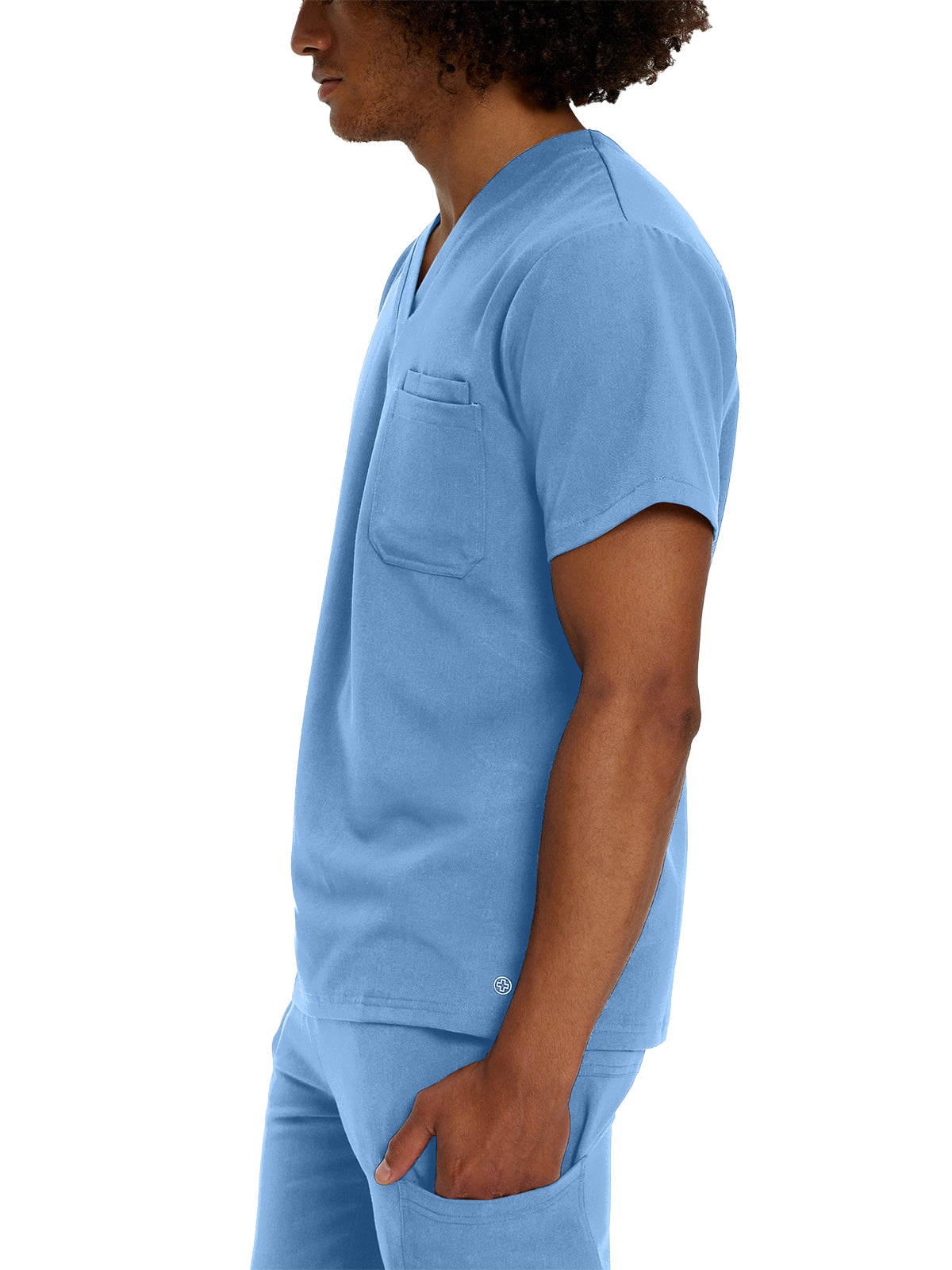 Men's 2-Pocket Tuckable V-Neck Scrub Top