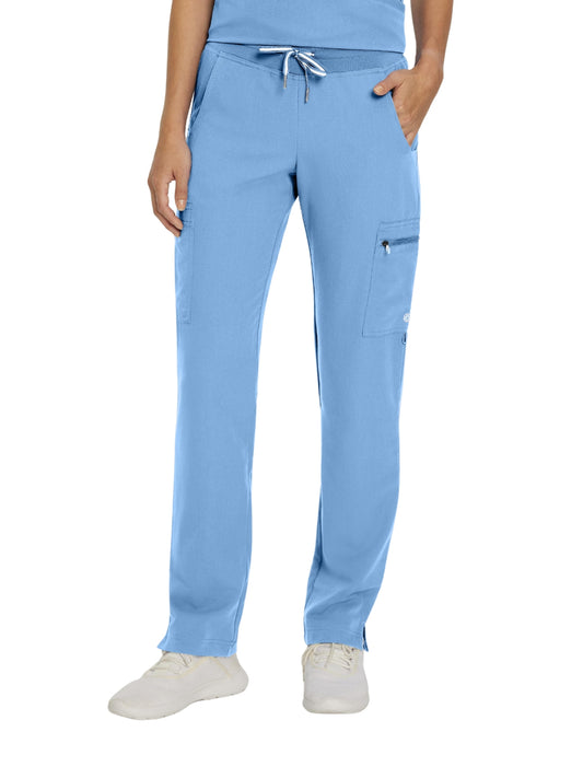 Women's 6-Pocket Low-Rise Waist Cargo Scrub Pant