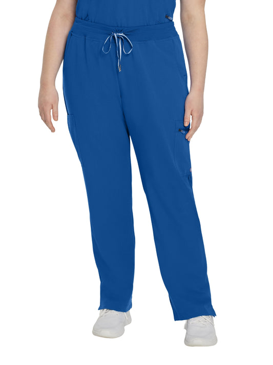 Women's 6-Pocket Low-Rise Waist Cargo Scrub Pant