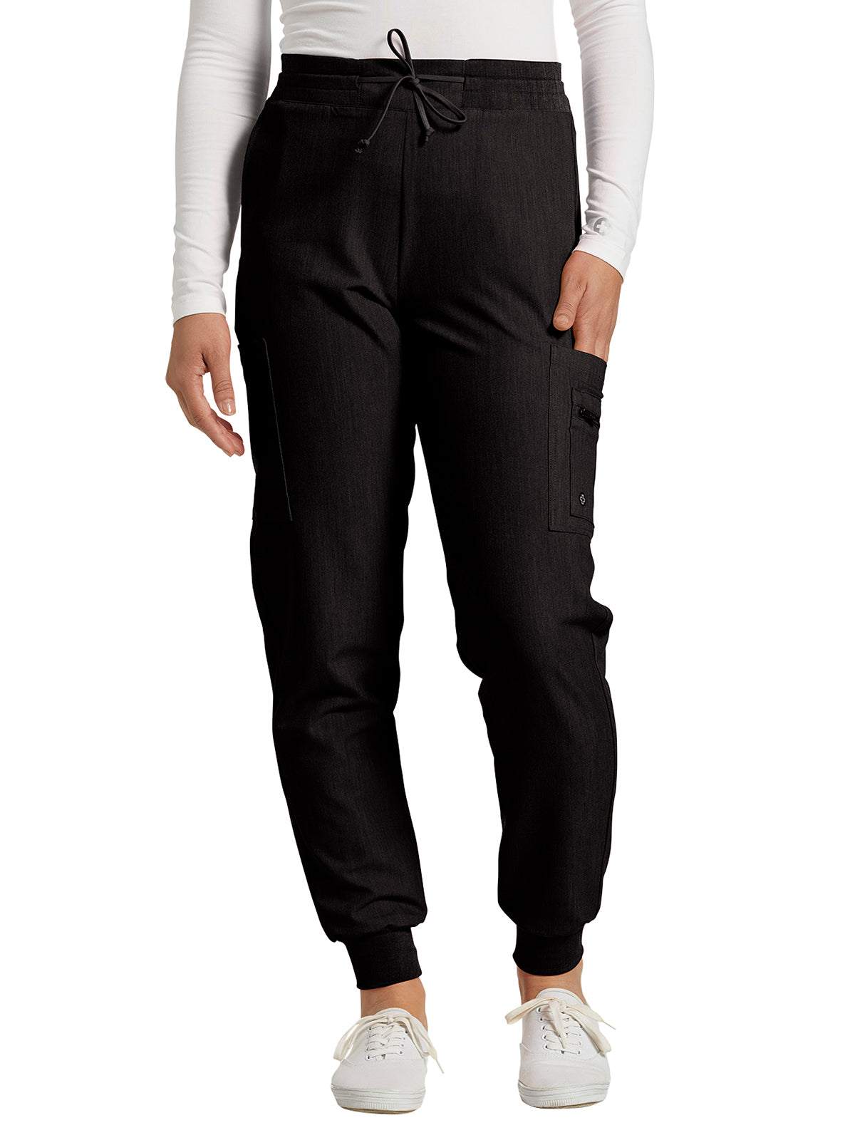 Women's 7-Pocket Mid-Rise Triple-Elastic Waist Jogger Scrub Pant