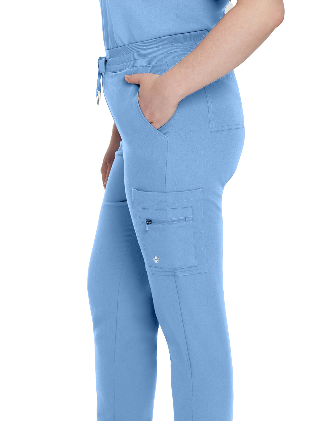 Women's 7-Pocket Mid-Rise Triple-Elastic Waist Jogger Scrub Pant